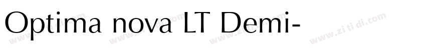 Optima nova LT Demi字体转换